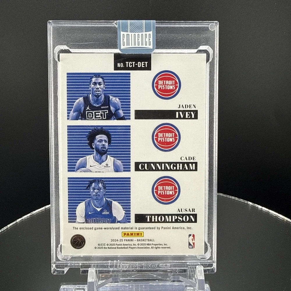 Jaden Ivey Cade Cunningham Ausar Thompson Panini Triple Championship Tags 2/2